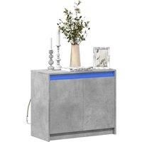 Sideboard with LED Concrete Grey 72x34x61 cm Engineered Wood