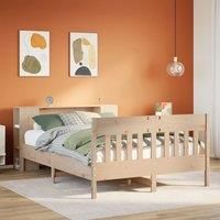 Bookcase Bed without Mattress 120x200cm Solid Wood Pine