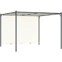 Pergola with Adjustable Roof Cream White 3x3 m Steel