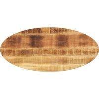 Table Top 110x50x2.5 cm Oval Solid Wood Mango