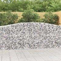 Arched Gabion Baskets 15 pcs 400x50x100/120 cm Galvanised Iron