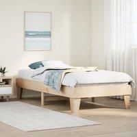 Bed Frame without Mattress 75x190 cm Small Single Solid Wood Pine