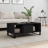 Coffee Table Black 90x50x36.5 cm Engineered Wood