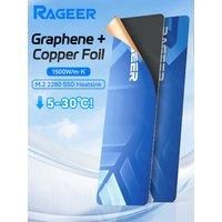 RAGEER M.2 2280 SSD Heatsink: Graphene + Copper with Thermal Pad for High-Performance NVMe/SATA Cooling. Easy Install 2 / 5-Pack