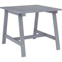 Garden Dining Table Grey 88x88x74 cm Solid Acacia Wood