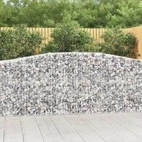Arched Gabion Baskets 2 pcs 400x50x100/120 cm Galvanised Iron