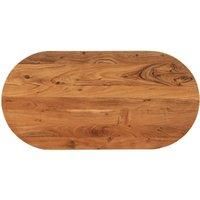 Table Top 80x40x3.8 cm Oval Solid Wood Acacia