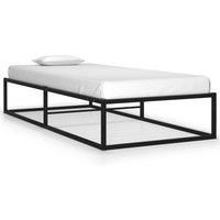 Bed Frame Black Metal 90x200 cm