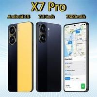 2026 HOT NEW X7 Pro Smartphone Original 7.3HD Android 15 Cellphones 4G 5G Dual Sim 7800mAh Global Version Mobile Cell Phones