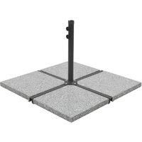 Umbrella Weight Plate Granite 25 kg Square Grey