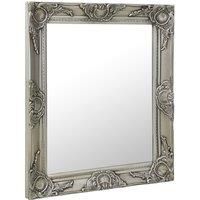 Wall Mirror Baroque Style 50x60 cm Silver