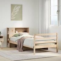 Bookcase Bed without Mattress 100x200 cm Solid Wood Pine