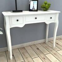 Dressing Console Table with Three Drawers White