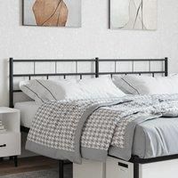 Metal Headboard Black 160 cm