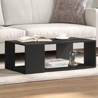 Coffee Table Black 89.5x48x30 cm Engineered Wood