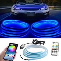 120/150/180CM LED Light Strip RGB Remote Flexible Daytime Running Lights App Headlight Decorative