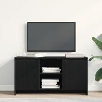 TV Stand in Black Oak - 102 x 37.5 x 52.5 cm, Made of Engineered Wood