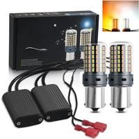 2PCS LED P21W 1156 BA15S PY21W BAU15S Canbus No Error 7440 W21W T20 For Car DRL Turn Signal Lamp