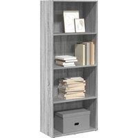 Bookcase Grey Sonoma 60x30x152 cm Engineered Wood