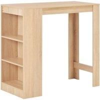 Bar Table with Shelf Oak 110x50x103 cm
