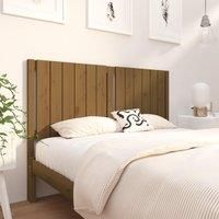 Bed Headboard Honey Brown 145.5x4x100 cm Solid Wood Pine
