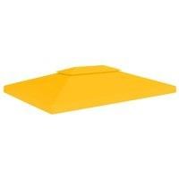 2-Tier Gazebo Top Cover 310 g/m 4x3 m Yellow