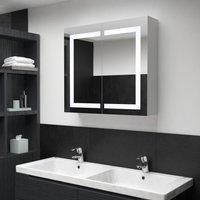 LED Bathroom Mirror Cabinet 80x12.2x68 cm