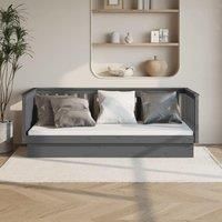 Day Bed Grey 80x200 cm Solid Wood Pine
