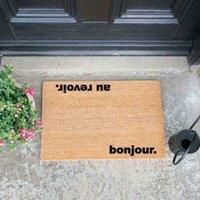 Artsy Doormats Bonjour Au Revoir Doormat