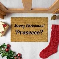 Artsy Doormats Merry Christmas! Prossecco Doormat