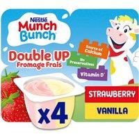 Munch Bunch Double Up Fromage Frais Strawberry Vanilla 4 x 85g (340g)