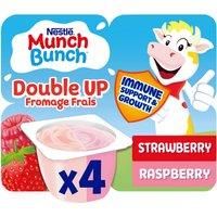 Munch Bunch Double Up Fromage Frais Strawberry Raspberry 4 x 85g (340g)