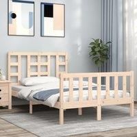 Bed Frame with Headboard 120x200 cm Solid Wood