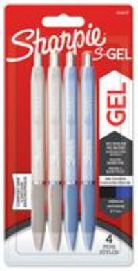 #Sharpie S-Gel Gel Pens Medium Point 0.7mm 2 Blue & 2 Black Ink Pens