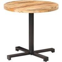 Bistro Table Round 80x75 cm Rough Mango Wood