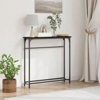 Console Table Black oak Metal frame, MDF top Compact Durable