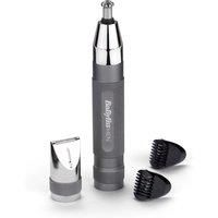 BaByliss Men Super-X Metal Series Nose, Ear and Eyebrow Trimmer Silver, Grey
