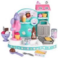 Smoby - The Gabby Dollhouse Ice Cream Shop Toy - with Ice Cream and Waffle Maker, with 20 Accessories and Sticker Sheet, From 3 Years (7600350409)