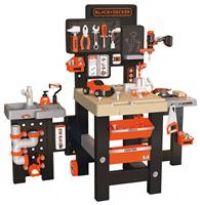 Black & Decker Mega Centre Pretend Play Tool Bench with 100 Accessories