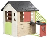 SMOBY LIFE NATURE PLAYHOUSE + KITCHEN PLAYHOUSE. Indoor/outdoor sustainable play with 51% recycled material