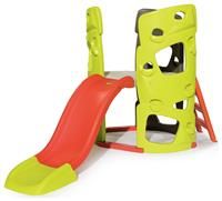 Smoby Outdoor Frame/Tower Kids Multi Activity Fun Garden Play Centre with 3 Climbing Walls, Den, Wavy 1.5m Slide, 2+ Years, with Anti-UV Treatment