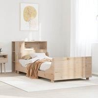 Bed Frame without Mattress 90x200 cm Solid Wood Pine