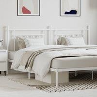Metal Headboard White 200 cm