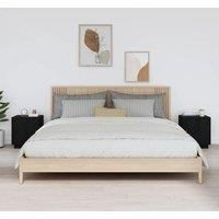 Bedside Cabinets 2 pcs Black 40x34x45 cm Solid Wood Pine