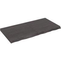 Wall Shelf Dark Grey 120x60x(2-6) cm Treated Solid Wood Oak