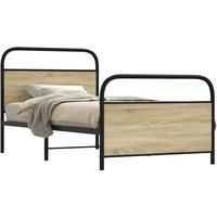 Bed Frame Without Mattress 100x190 cm Sonoma Oak Engineered Wood