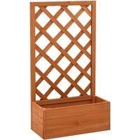 Garden Trellis Planter Orange 50x25x90 cm Solid Firwood