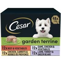 Cesar Garden Terrine Selection Dog Food Trays 8 x 150g  wilko