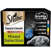 Sheba Sauce Lover Trays - Mixed Selection in Gravy (8 x 85g)