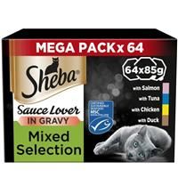 SHEBA Sauce Lover Cat Food Trays Mixed Collection 32 x 85 g